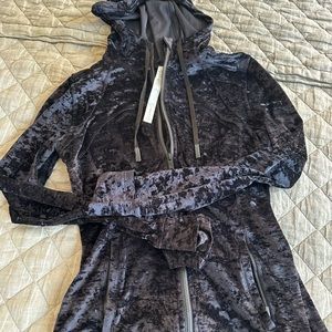 Lululemon Limited Edition Crushed Velvet Hooded Define Jacket AND Leggings